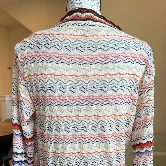 Missoni Zigzag VTG Italian Open Knit Sweater - M - Picture 6 of 9
